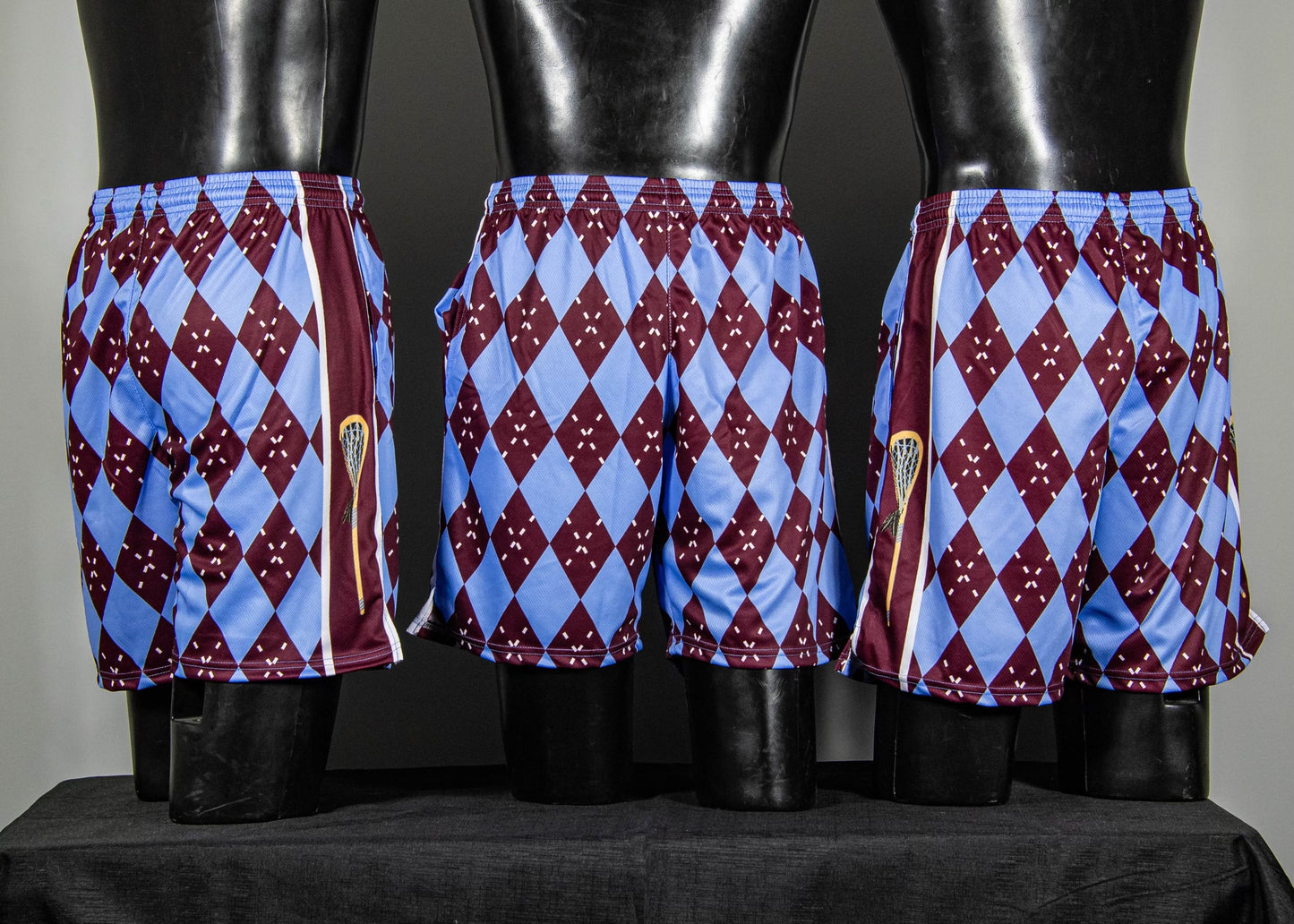 Maroon / Blue Diamond Shorts